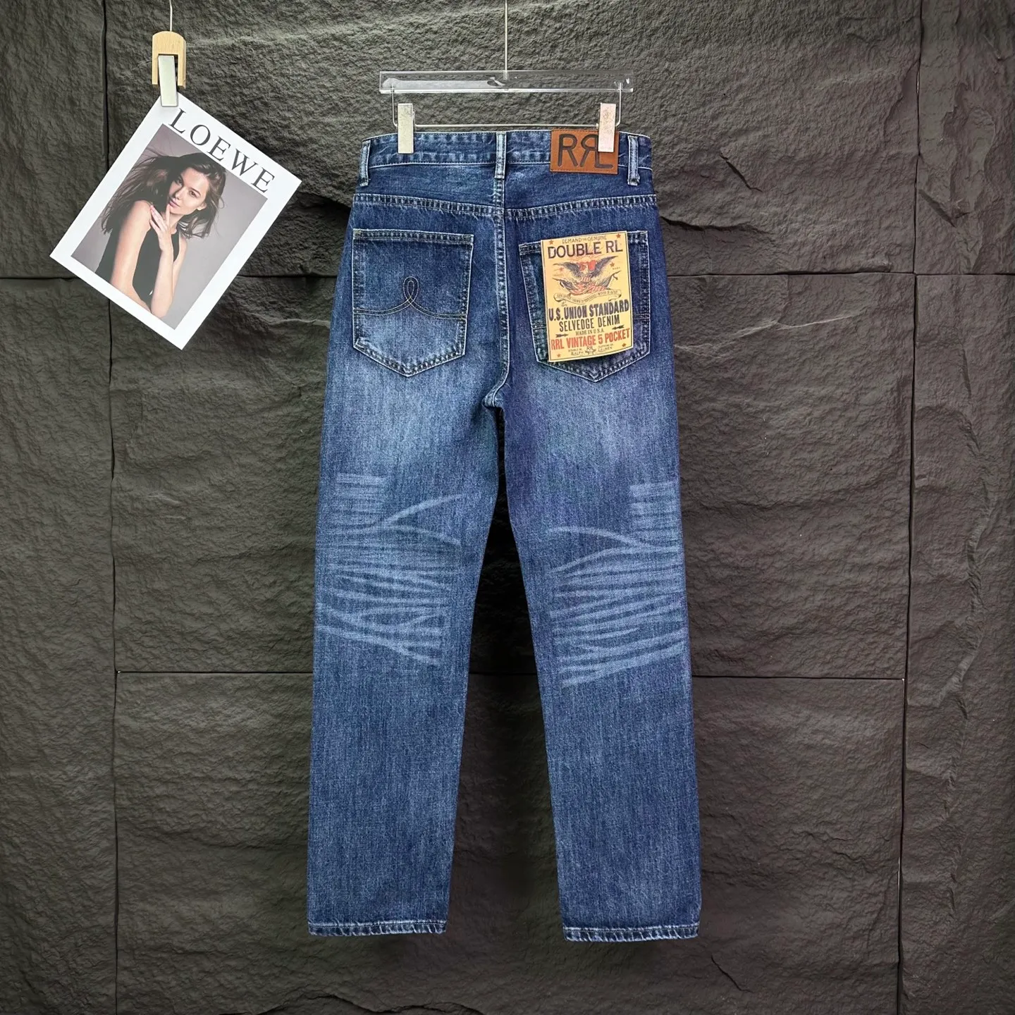 RRL 2026New Arrival Retro Quality ， ， ， ， ， ！ ， ， ！！！ ：Blue Size：28、30、32、34、36（ Size）